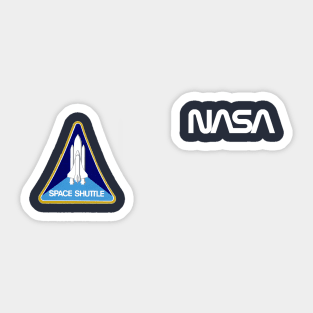 Officially approved merchandise - Vintage NASA logo & space shuttle mission patch Sticker